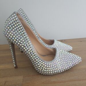 VIGO FIORE Faux Rhinestone & Satin Womens Classy Heels, Shoes